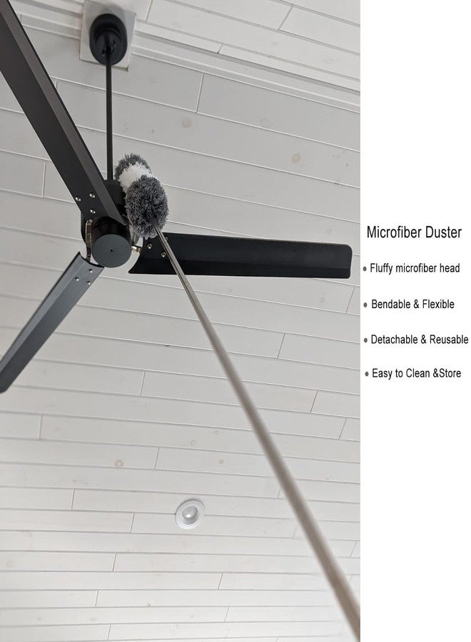 SWAMINE Microfiber Duster 7 Pcs Set Feather Duster Cleaning Kit with 100 Inches Extension Pole, Reusable Bendable Cobweb Dusters for Cleaning Ceiling Fan, Car, Computer, Blinds, Furniture - Image 5